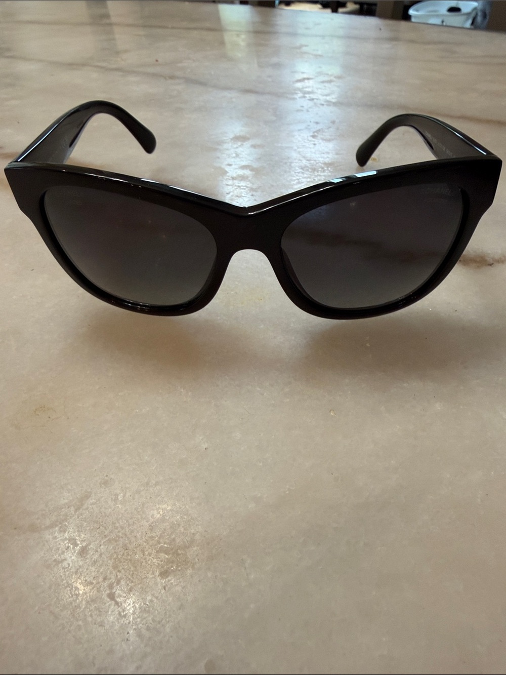 CHANEL Black Sunglasses with Silver CC Accent - Picture 2 of 6